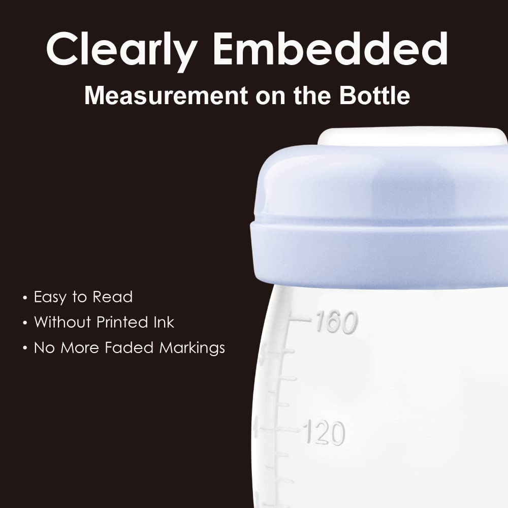 Maymom Wide Neck Breastmilk Collection N Storage Bottle 5.4 Oz; Re-Markable Sureseal Disc. Compatible With Spectra S2 Spectra S1