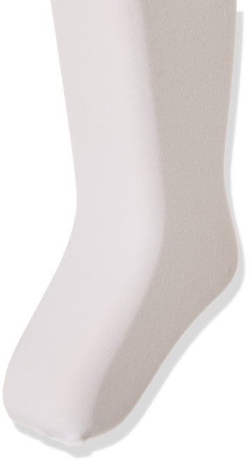 Jefferies Socks Baby Girls' Newborn Microfiber Rhumba Tights, White, 6-18 Months