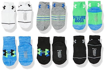 Under Armour Baby Boys Multi Pack Future Boss Essential Quarter Sock, Extreme Green, 2T-4T