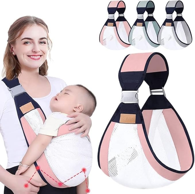 NOBILEA Mesh Baby Wraps Carrier Belt, Adjustable Baby Sling Belt with Thick Shoulder Straps, Baby Outdoor Care Accessories for I
