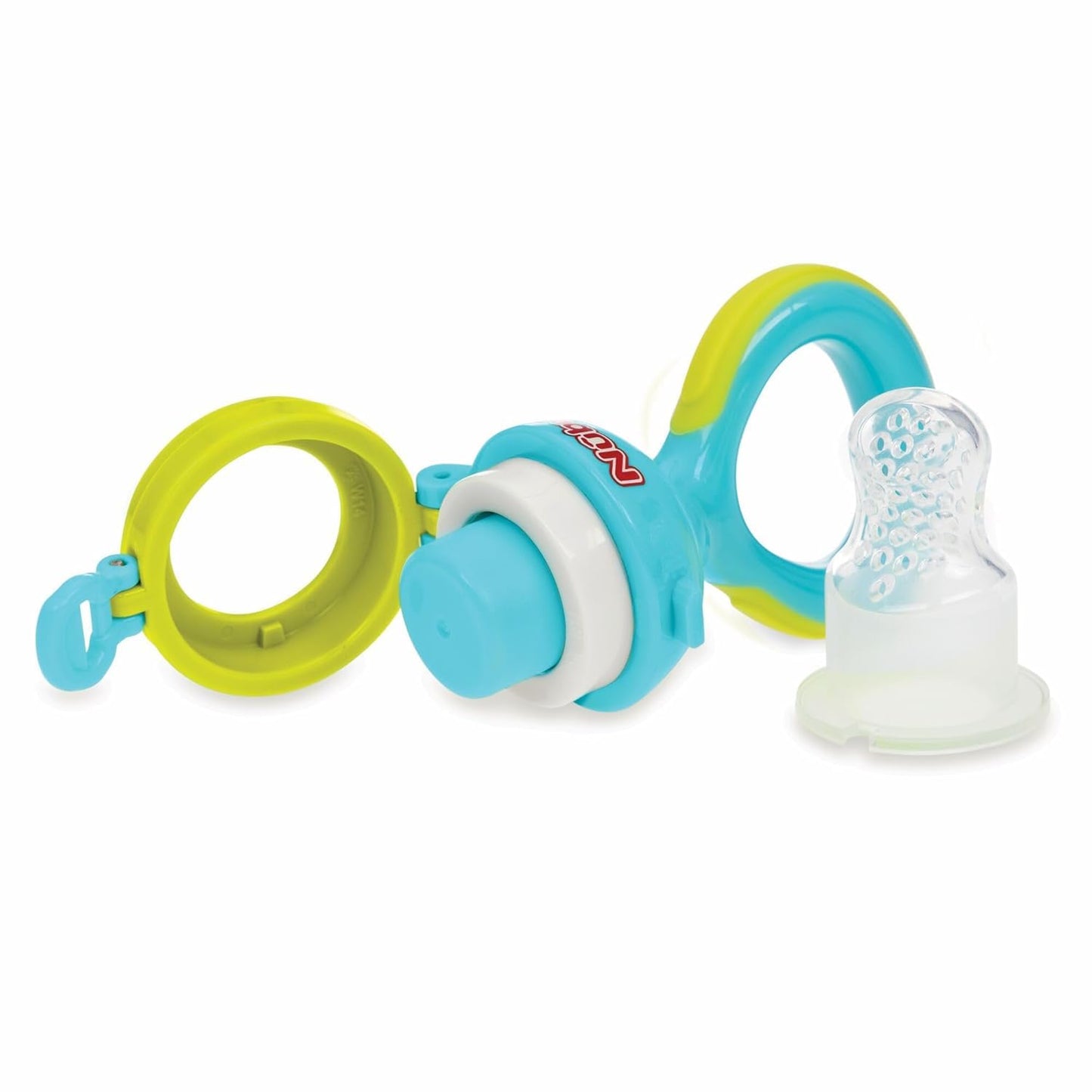 Nuby Baby? First Food Feeder - Soft Silicone Feeding Pouch With Hygienic Cover | For First Soft Foods And Teething | 2 Pack: Pin