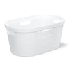 Clorox Laundry Basket Plastic - Portable Clothes Hamper with Handles - Short Storage Bin for Bedroom and Baby Nursery, 1 Bushel,