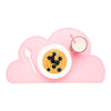 Restaurantware Silicone Cloud Shaped Food Placemat - Pink - Non-Slip - Easy Clean - Tabletop Protection - Great For Infants Todd