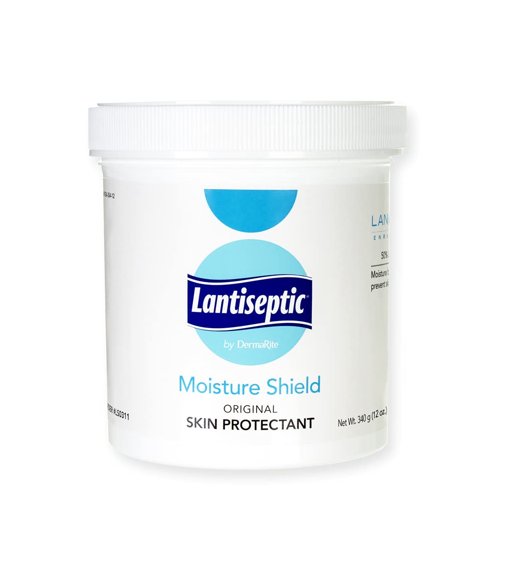 Lantiseptic Moisture Shield Original Skin Protectant - 50% Lanolin Enriched Skin Protectant Barrier Cream for Incontinence - Par