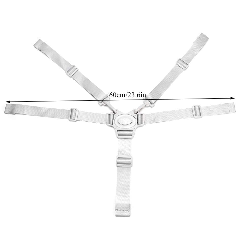 Estink 5 Point Harness Seat Belt, Adjustable Children Safety Belt Full 5 Point Seat Safety Belt Universal Pushchair Stroller Pro