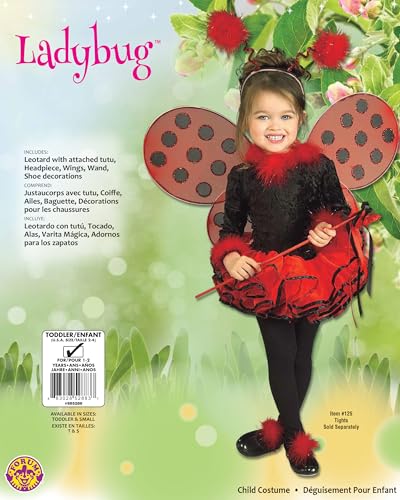 Rubies Girls Childs Costume, Lady Bug Tutu Costume, One Color, Toddler