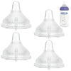 Silicone Bottle Nipples Compatible With Lansinoh Bottles, 4 Pack Replacement Bottle Nipple, Leak-Proof, Bpa-Free, Anti-Colic, Si