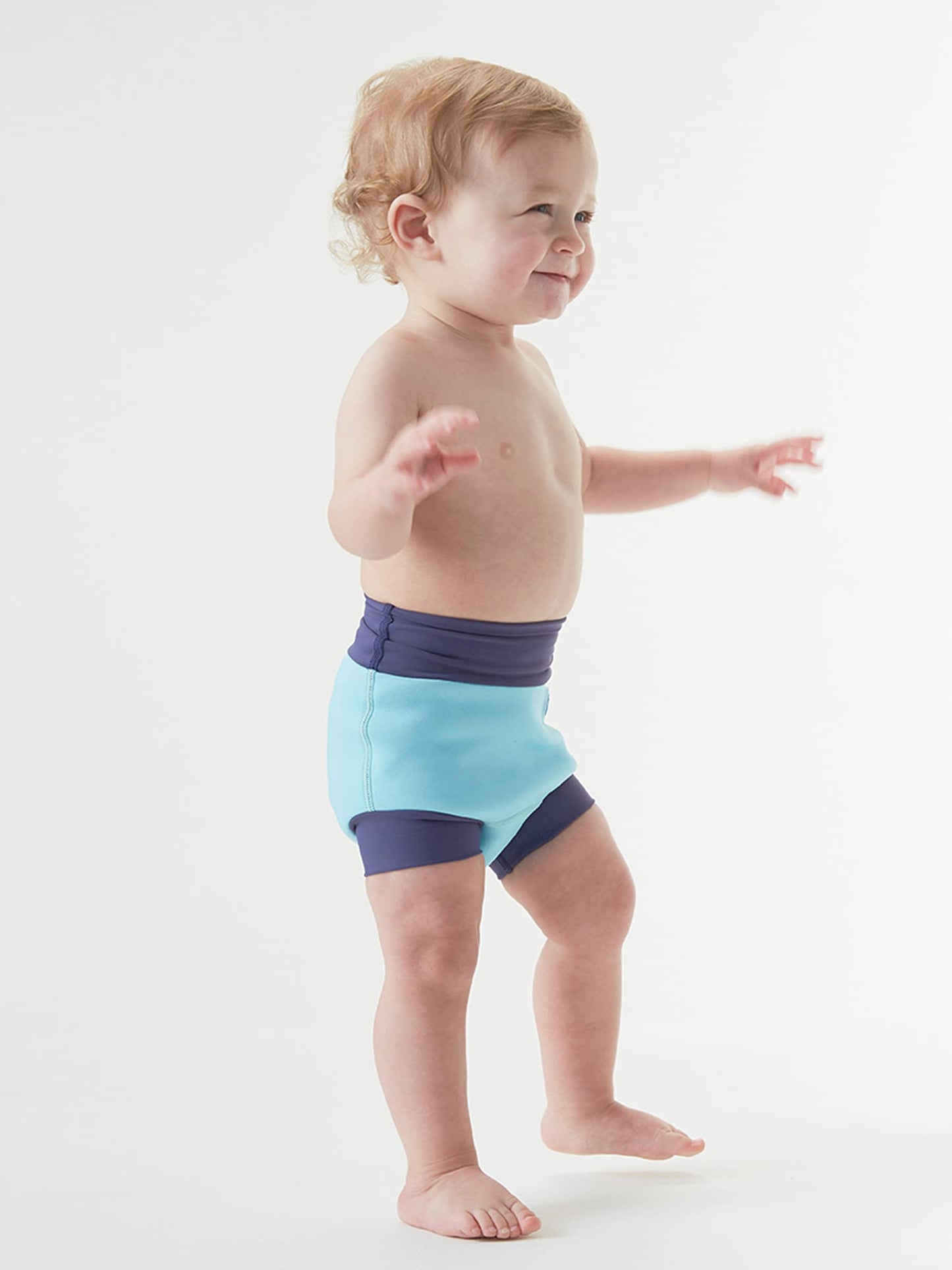 Splash About Happy Nappy Reusable Swim Diaper,Blue Cobalt, 6-12 Months