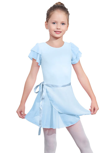 Eqsjiu Girls Ballet Leotard With Skirt Blue Tutu 3T 4T Toddler Girl 3-4T Bodysuits Outfits Dance Kids Costume