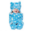 D BABY HOME Soft Fleece Baby Blanket Blue | Newborn Swaddle Wrap 10075 cm | Star Print, Ultra Cozy, Lightweight & Breathable | U