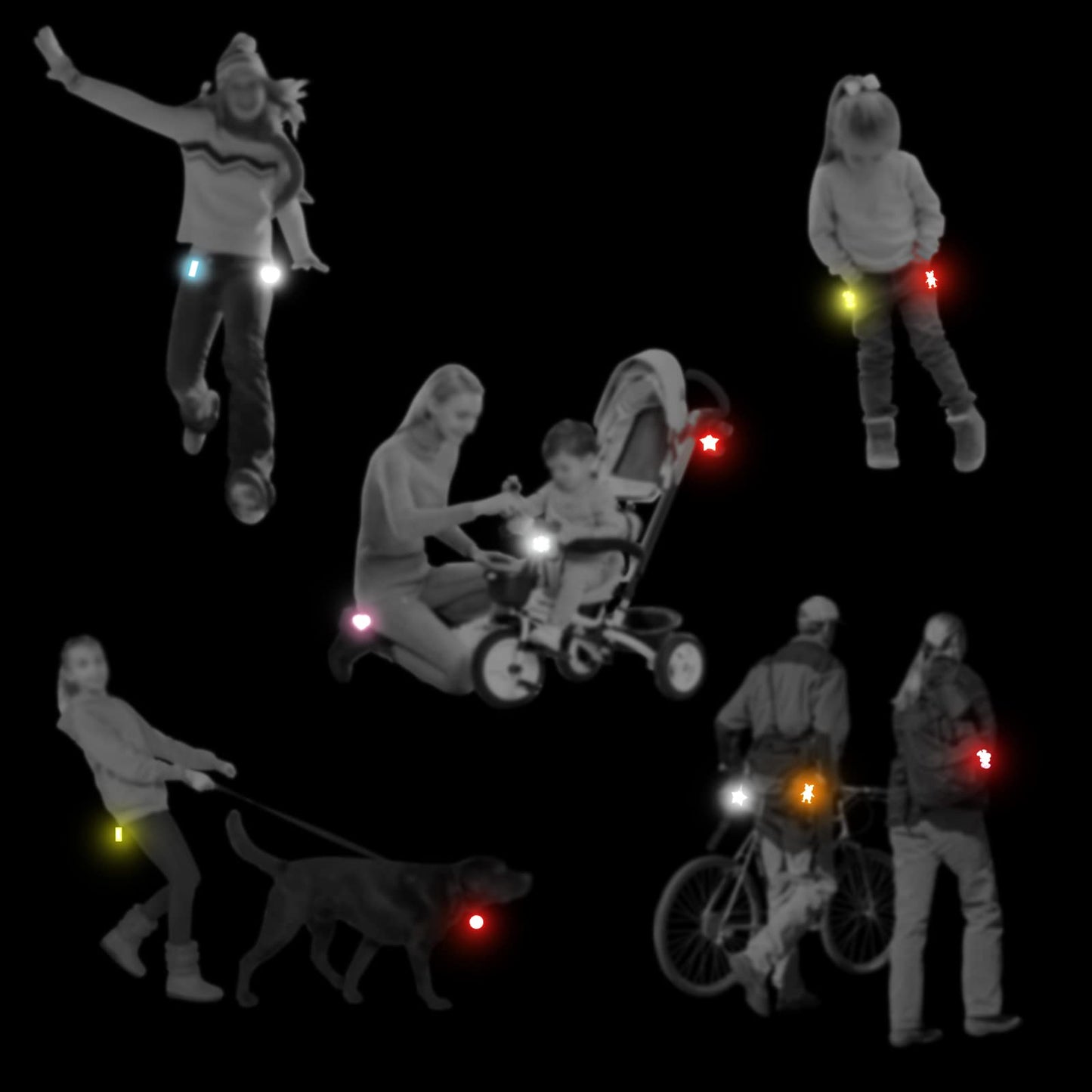 Demyprox Funflector Safety Reflectors - Stars - Stylish Reflective Gear For Jackets, Bags, Purses, Backpacks, Strollers And Whee