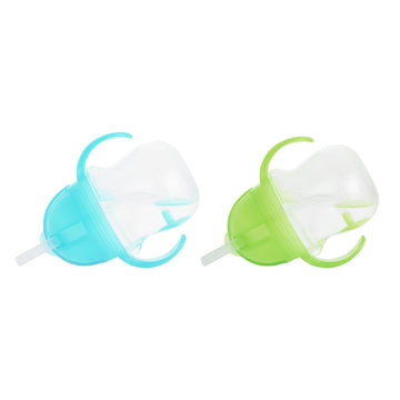 Munchkin Click Lock 7 Ounce Weighted Flexi-Straw Cup (2 Count, Green/Blue)