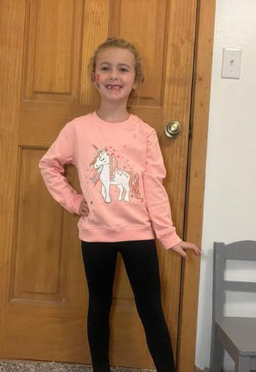 Akyzic Unicorn Sweatshirts For Girls Long Sleeve Crewneck Cotton Pink Shirt Kids Fall Pullover Tops Toddler Girl Sweater 8T