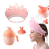 Baby Shower Cap Shield, Baby Bath Set Shower Cap/Water Cup/Massage Brush,Visor Hat For Eye And Ear Protection For 0-9 Years Old
