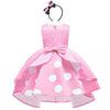 Girls Polka Dot Halloween Christmas Princess Party Cosplay Pageant Fancy Costume Tutu Birthday Dress Up+ Mouse Ears Headband Vac
