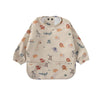 Gzmm Waterproof Baby Bibs,Infant Toddler Long Sleeve Feeding Bib With Food Catcher,Easy Clean & Washable(Cartoon Animal)