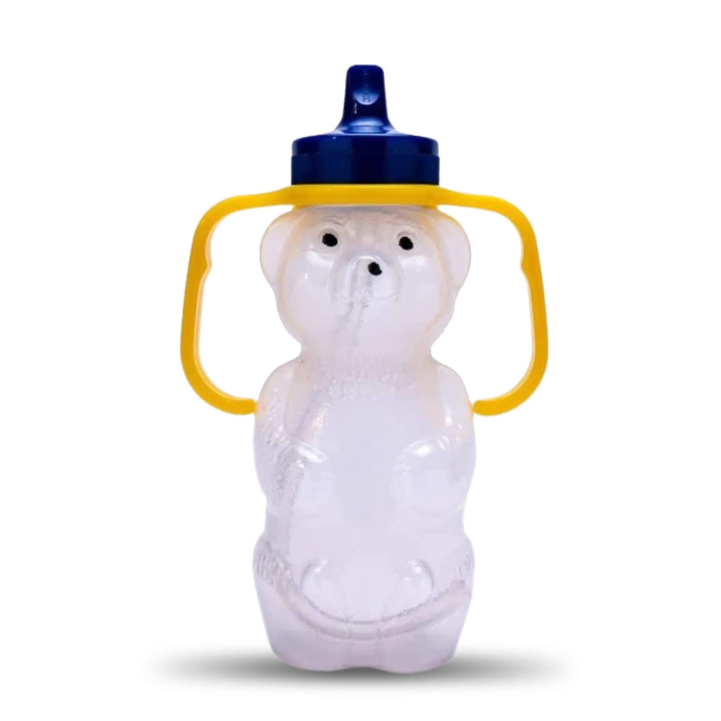 Talktools Honey Bear Drinking Cup With 2 Straws - Special Needs Assistive Drink Container Spill Proof Leak Resistant Lid Help