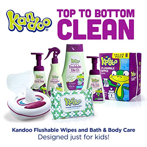 Flushable Wipes For Baby And Kids By Kandoo, Sensitve And Unscented Formula, Hypoallergenic Potty Training Wet Cleansing Cloths
