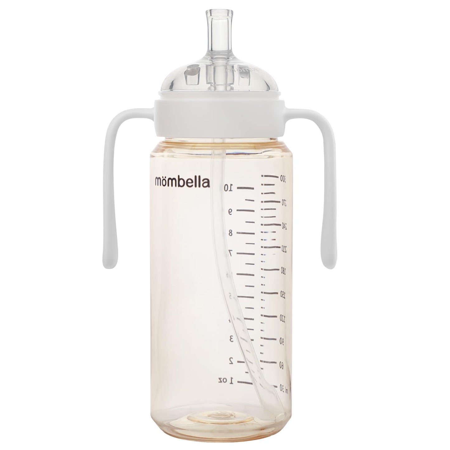 Mombella Classic PPSU Baby Bottles with Extra Fast Flow Nipple for 6 Months+, Anti Colic Infant Feeding Bottle with Straw n Hand