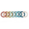 Itzy Ritzy Linking Ring Set; Set of 8 Braided, Rainbow-Colored Versatile Linking Rings; Attach to Babys Car Seat, Stroller & Ac