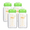 Matyz Glass Breastmilk Storage Containers, 4 Pack, 8 Oz Bottle, Compatible With Spectra Medela Philips Pump - Freezer Safe Bottl