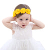 Fmeida Baby Girls Headband Summer Cute Hairband Flower Crown Hair Accessories Yellow