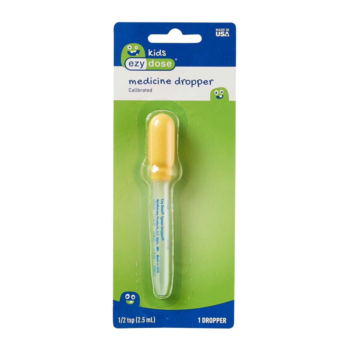Ezy Dose Kids Oral Liquid Medicine Dropper, For Baby & Toddler, 2.5Ml/0.5 Tsp Capacity, Calibrated, Easy To Use With Precise Dos