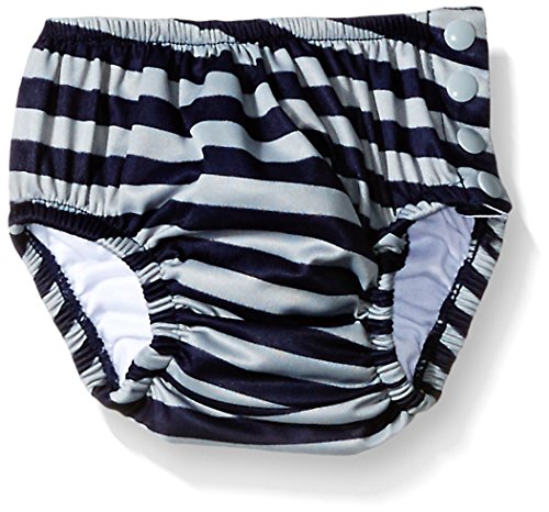 Kiko & Max Boys' Absorbant Reusable Swim Diaper, Alligator (Navy), Small