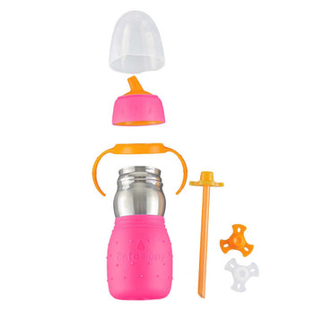 Kid Basix Safe Sippy 2 | Stainless Steel Cup For Babies/Toddlers | Convertible Sippy Or Straw | Dishwasher Safe | 11 Oz. | Bpa F