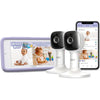 Hubble Connected Nursery Pal Cloud Touch Twin Smart Wifi Enabled Baby Monitor With 2 Cameras, 5 Inch Hd Color Touchscreen Parent