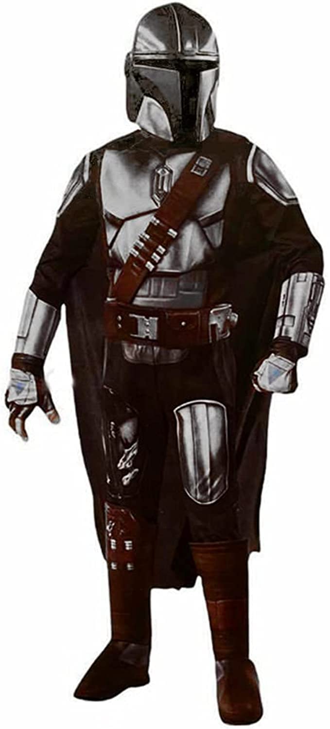 Rubies Mandalorian Star Wars Youth Costume Kids Dress Up Cosplay Halloween (Deluxe Mandalorian, Small)