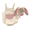 Agqt Baby Girls 1St Easter Outfit Set Halloween Bunny Costume One Piece Romper Overalls With Rabbit Ear Hat Size 12-18 Months(80