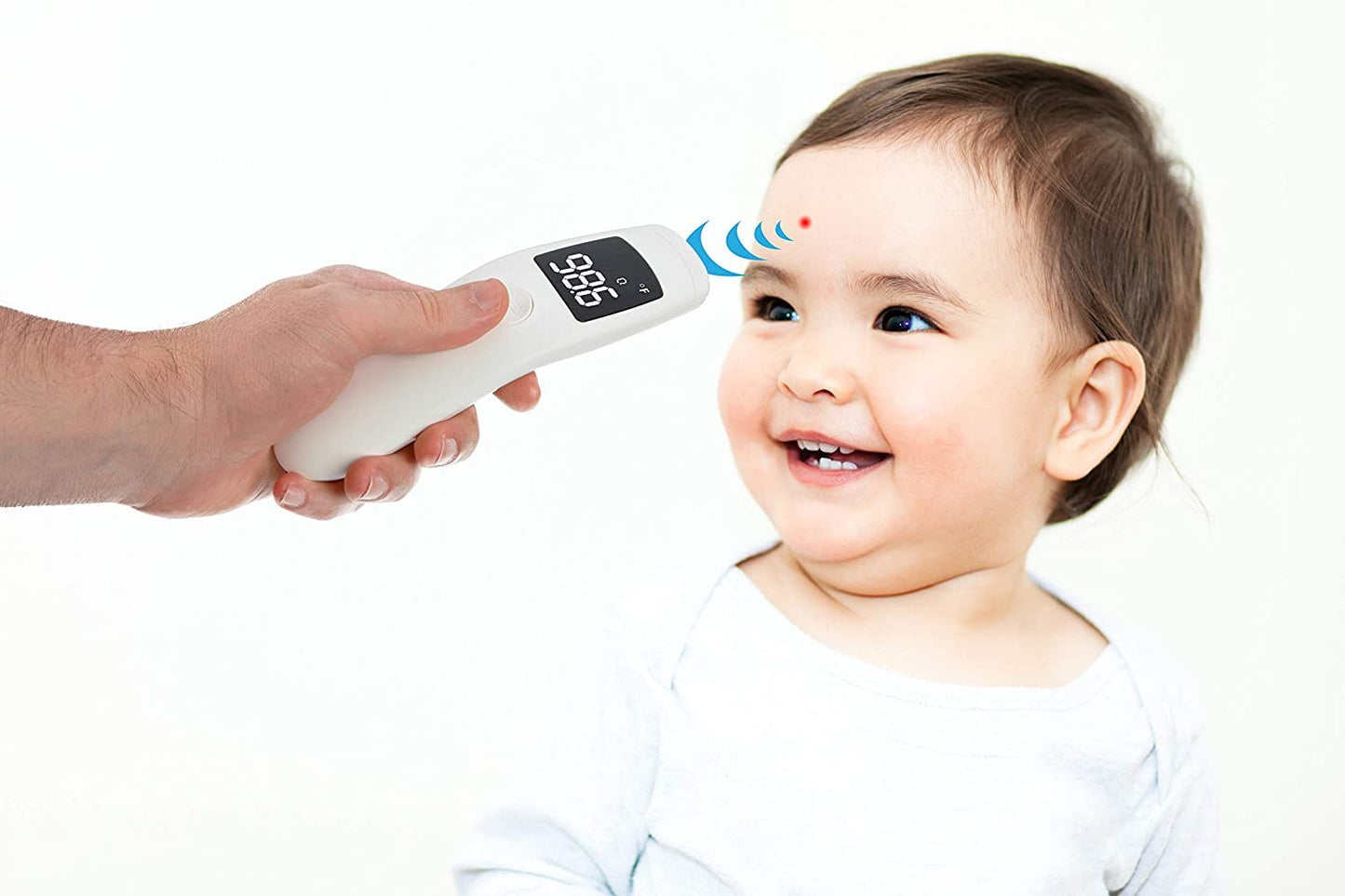 Dr. Talbot'S Easy Handle Non-Contact Infrared Thermometer With Led Screen, Fever Warning Indicator, Accurate 1 S Reading For Bab