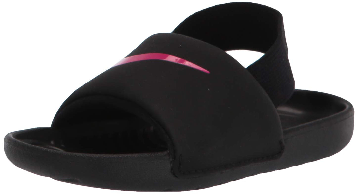 Nike Kawa Slide (TD) Boys Low-Top Trainers, Black Vivid Pink Black, 26 EU