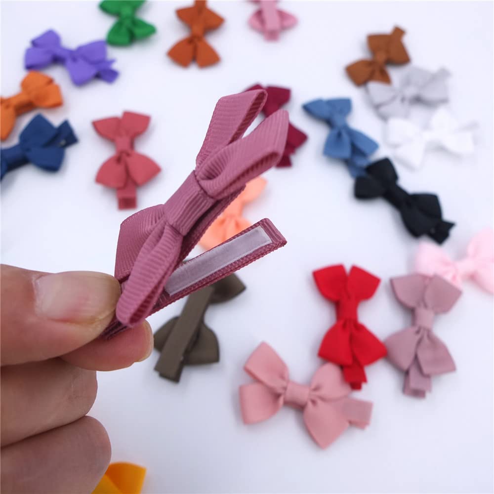 Baily Baby Hair Clips Tiny Hair Bow Alligator Clips For Toddler Baby Girls Fine Hair Pins In Fringe Bangs (Ambrosia 48 Pcs In Pa