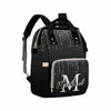 Artsadd Customized Diaper Backpacks For Mother'S Day, Personalized Black Glitter Diaper Bags For Men Custom Travel Nappy Mommy B
