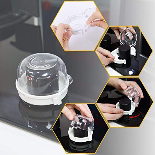 4 Pack Kids Stove Knob Covers Gas Shield Protection Locks For Kids Safe Proof Universal Guard Cooker Oven Switch Toddler Control