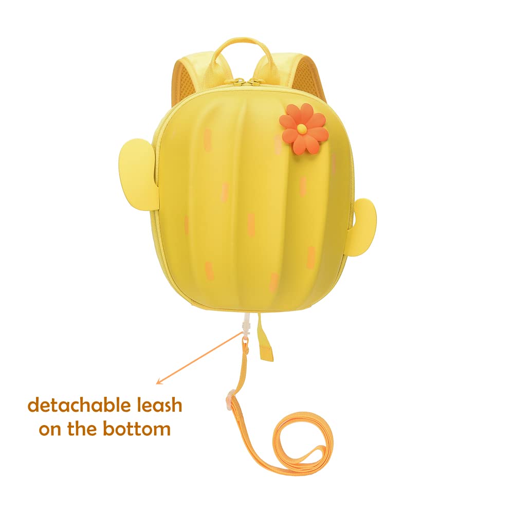 Kids Backpack With Safety Leash,Waterproof Backpack Preschool Toddler,Cute Bag Leash For Kids,Bookbag Harness(Yellow) 9.05X3.95X