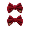 Handmade Hair Bows Cute Christmas Valentine Hair Clips Red Velvet Hair Accessories For Kids Girls Infants Toddler Headdress