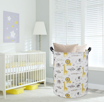 Tibaolover Animal Baby Laundry Basket Baby Hamper Kids Hamper Basket Toy Storage Bin For Boys Room Decor Baby Nursery Hamper Gif