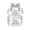 YallLocoMo Custom Name Diaper Bag Backpack Gift Bunny on Clouds Watercolor Ultimate Nappy Bag: Spacious, Waterproof & Perfect fo