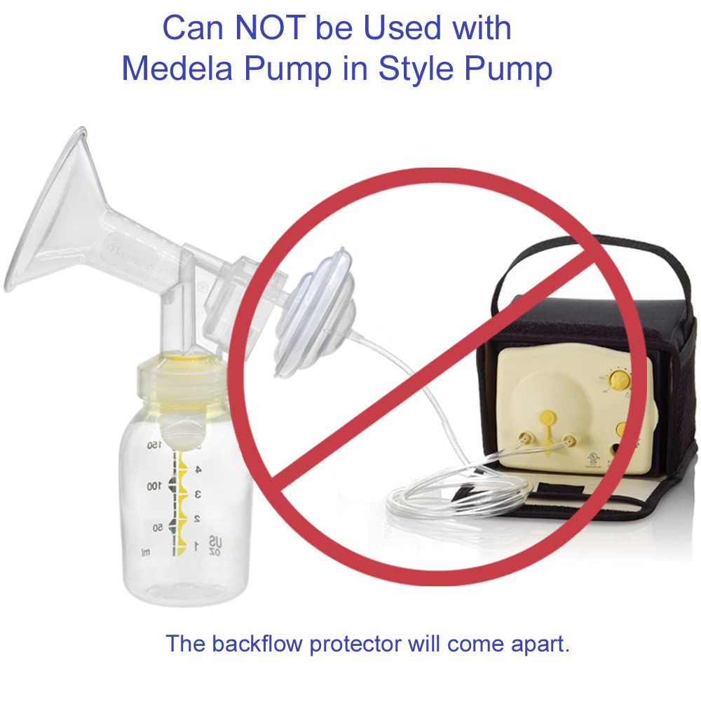 Maymom Backflow Protector, Long Stem, Compatible With Spectra S1, S2 And 9 Pumps, Compatible With Medela Flanges And Medela Part