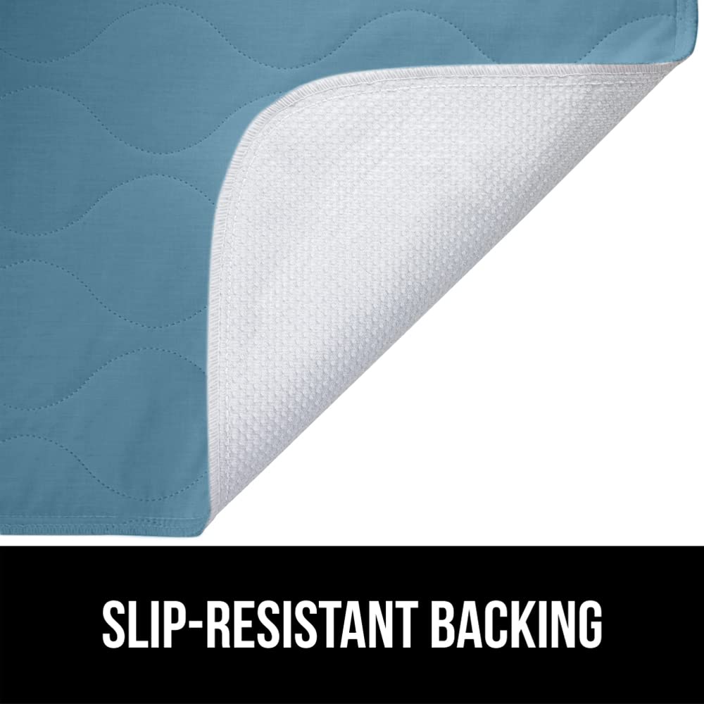 Gorilla Grip Washable Toddler Mattress Incontinence Pads, Reusable Waterproof Bed Underpads, Absorbent Leak Proof, 34X36 2 Pack
