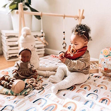 Kishu Baby Indi Gots Organic Infinity Scarf Bib - 4-Way Reversible, 8 Layer Muslin Drool Bib (Rust)