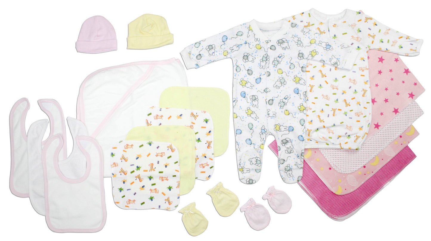 Newborn Baby Girls 18 Pc Layette Baby Shower Gift Set