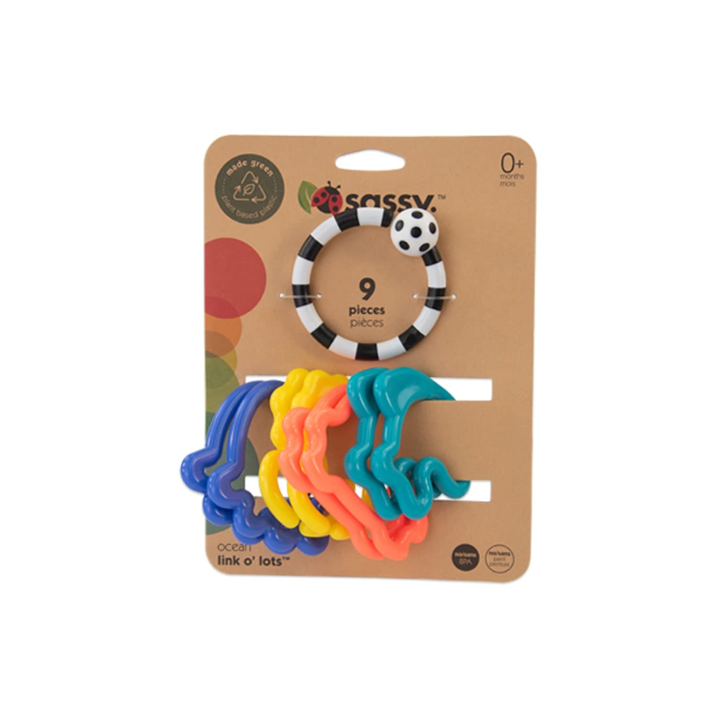 Sassy Eco Ocean Link O Lots | Made Green with Plant-Based Plastic | 0+ Months