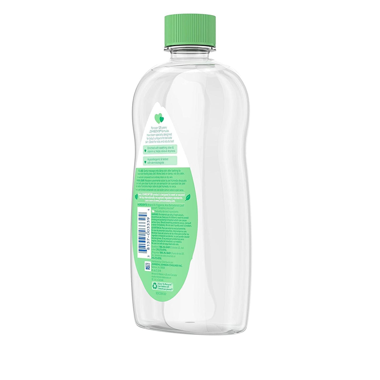 Johnson'S Baby Oil, Aloe Vera And Vitamin E, 20 Ounce (Pack Of 2)