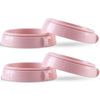 Romirus Bottle Collars Rings Replacement For Comotomo Baby Feeding Bottles, 4 Count (Pink)