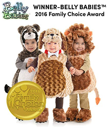 Teddy Bear Plush Belly Toddler Costume, Medium Color Brown