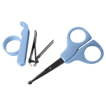 Evelots Baby Manicure Nail Clipper And Scissor Set - Safe For Babies, Blue